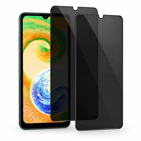 Set 2 Folii de Sticla Privacy pentru Samsung Galaxy A04s - Full Glue - Kit Montare Inclus [0]