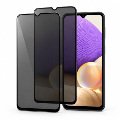 Pachete Promotionale - Set 2 Folii de Sticla Privacy pentru Samsung Galaxy A14 4G / A14 5G - Full Glue - Kit Montare Inclus