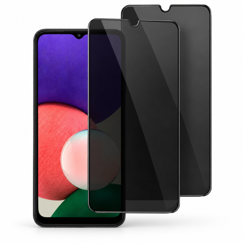 Pachete Promotionale - Set 2 Folii de Sticla Privacy pentru Samsung Galaxy A22 5G - Full Glue - Kit Montare Inclus