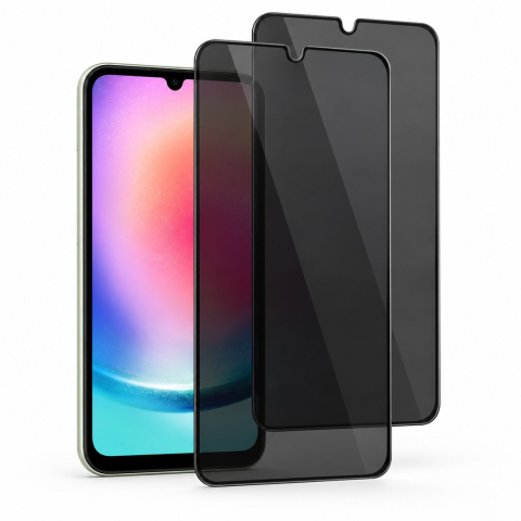 Pachete Promotionale - Set 2 Folii de Sticla Privacy pentru Samsung Galaxy A24 4G - Full Glue - Kit Montare Inclus