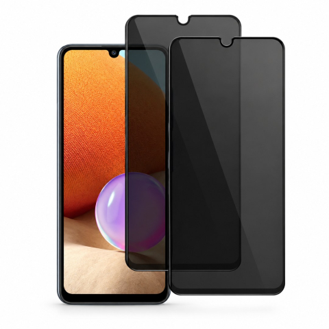 Pachete Promotionale - Set 2 Folii de Sticla Privacy pentru Samsung Galaxy A32 4G - Full Glue - Kit Montare Inclus - ZetGSM