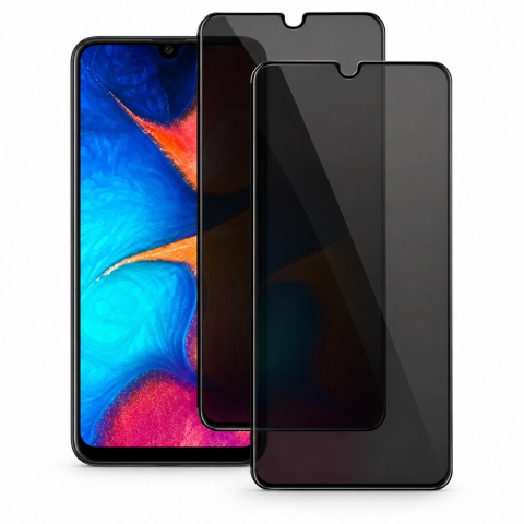 Set 2 Folii de Sticla Privacy pentru Samsung Galaxy A50 - Full Glue - Kit Montare Inclus [0]