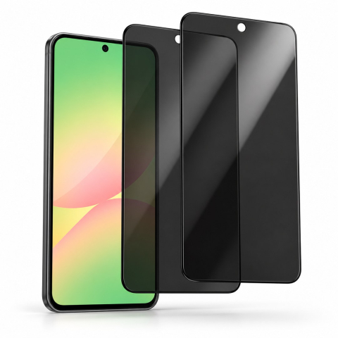 Set 2 Folii de Sticla Privacy pentru Samsung Galaxy A56 5G - Full Glue - Kit Montare Inclus - ZetGSM [1]