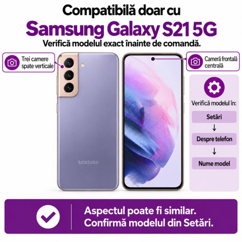 Folie sticla privacy pentru Samsung Galaxy S21 5G - Full glue [1]