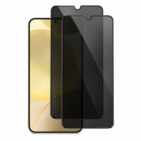 Folii Privacy - Set 2 Folii de Sticla Privacy pentru Samsung Galaxy S24 Plus - Full Glue - Kit Montare Inclus