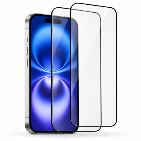 Set 2 Folii de Sticla Securizata Transparente pentru iPhone 16 cu Kit Montare Inclus - Adeziv pe toata suprafata - ZetGSM [2]