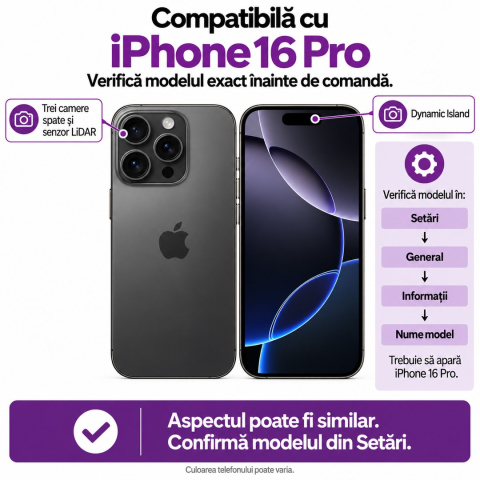 Set 2 Folii de Sticla Securizata Transparente pentru iPhone 16 Pro cu Kit Montare Inclus - Adeziv pe toata suprafata - ZetGSM [1]