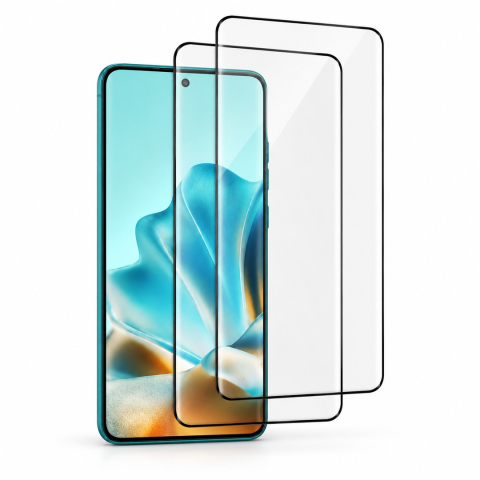 Pachete 2 Folii de Sticlă - Set 2 Folii de Sticla Transparente Curbate pentru Motorola Edge 60 Fusion - Full Glue - Kit Montare Inclus