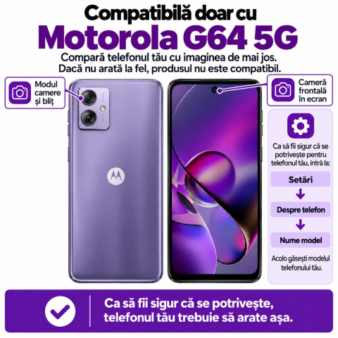 Set 2 Folii de Sticla Transparente pentru Motorola G64 5G - Full Glue - Kit Montare Inclus [1]