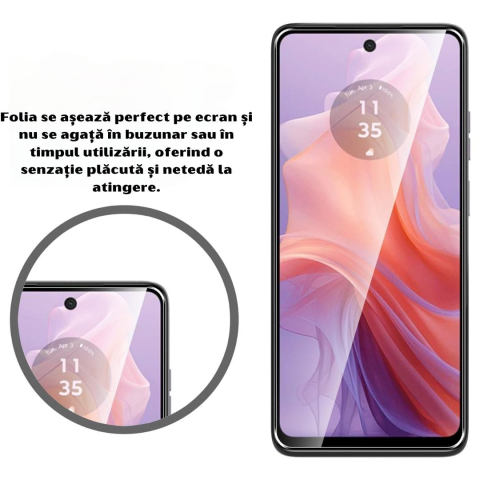 Set 2 Folii de Sticla Transparente pentru Motorola Moto E14 - Full Glue - Kit Montare Inclus [3]