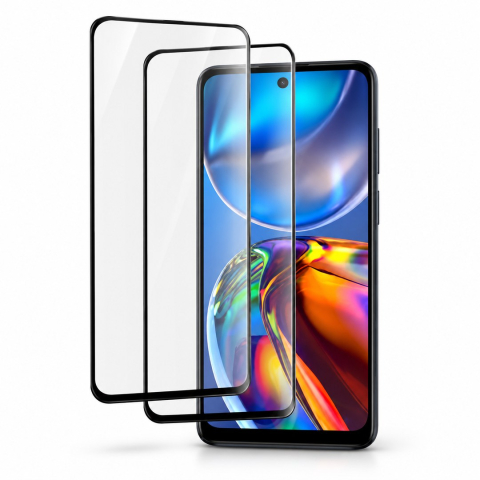 Pachete 2 Folii de Sticlă - Set 2 Folii de Sticla Transparente pentru Motorola Moto E32 - Full Glue - Kit Montare Inclus
