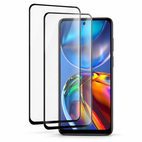 Pachete 2 Folii de Sticlă - Set 2 Folii de Sticla Transparente pentru Motorola Moto E32s - Full Glue - Kit Montare Inclus
