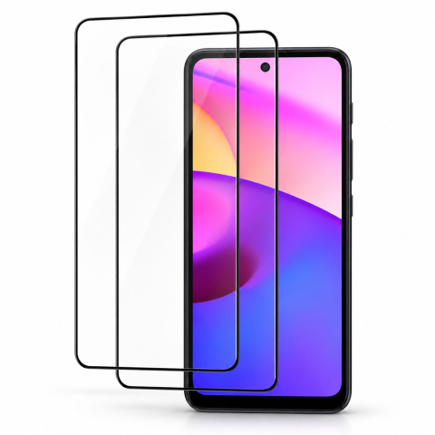 Pachete 2 Folii de Sticlă - Set 2 Folii de Sticla Transparente pentru Motorola Moto E40 - Full Glue - Kit Montare Inclus