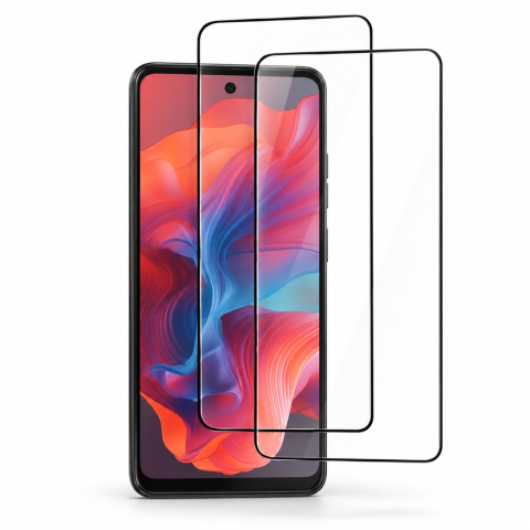 Pachete 2 Folii de Sticlă - Set 2 Folii de Sticla Transparente pentru Motorola Moto G04 - Full Glue - Kit Montare Inclus