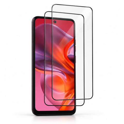 Pachete 2 Folii de Sticlă - Set 2 Folii de Sticla Transparente pentru Motorola Moto G05 - Full Glue - Kit Montare Inclus