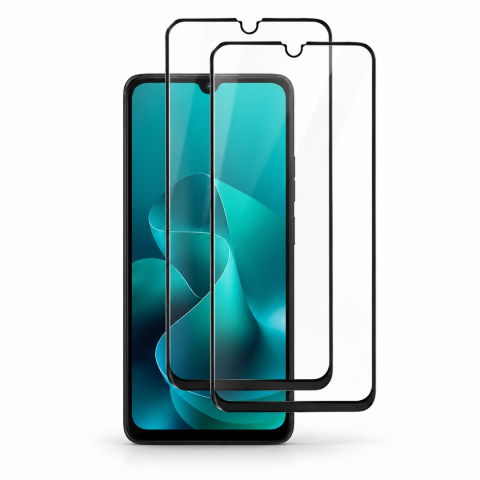 Pachete 2 Folii de Sticlă - Set 2 Folii de Sticla Transparente pentru Motorola Moto G06 - Full Glue - Kit Montare Inclus