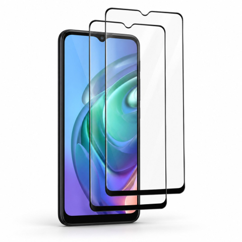 Pachete 2 Folii de Sticlă - Set 2 Folii de Sticla Transparente pentru Motorola Moto G10 - Full Glue - Kit Montare Inclus