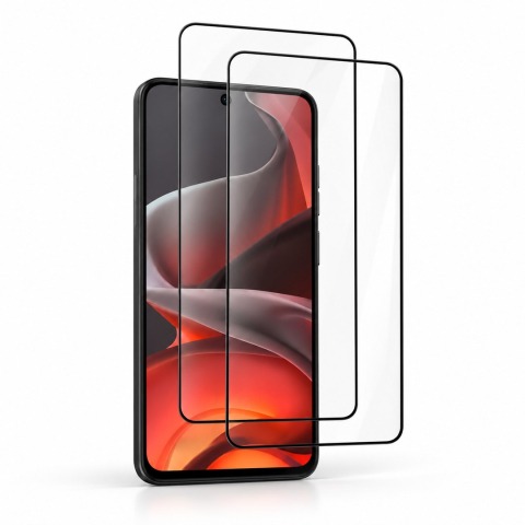 Pachete 2 Folii de Sticlă - Set 2 Folii de Sticla Transparente pentru Motorola Moto G15 - Full Glue - Kit Montare Inclus