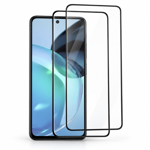 Pachete 2 Folii de Sticlă - Set 2 Folii de Sticla Transparente pentru Motorola Moto G52 - Full Glue - Kit Montare Inclus