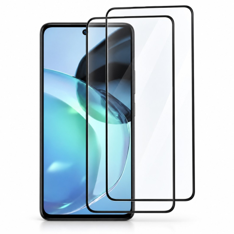 Pachete 2 Folii de Sticlă - Set 2 Folii de Sticla Transparente pentru Motorola Moto G72 - Full Glue - Kit Montare Inclus