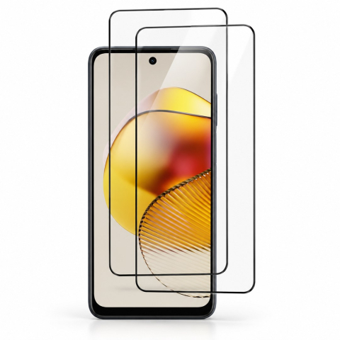 Pachete 2 Folii de Sticlă - Set 2 Folii de Sticla Transparente pentru Motorola Moto G73 - Full Glue - Kit Montare Inclus