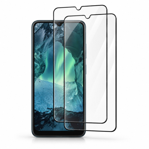 Pachete 2 Folii de Sticlă - Set 2 Folii de Sticla Transparente pentru Nokia G21 - Full Glue - Kit Montare Inclus