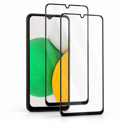 Folii Samsung - Set 2 Folii de Sticla Transparente pentru Samsung Galaxy A03 Core - Full Glue - Kit Montare Inclus - ZetGSM