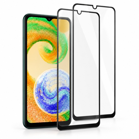 Folii Samsung - Set 2 Folii de Sticla Transparente pentru Samsung Galaxy A04s - Full Glue - Kit Montare Inclus