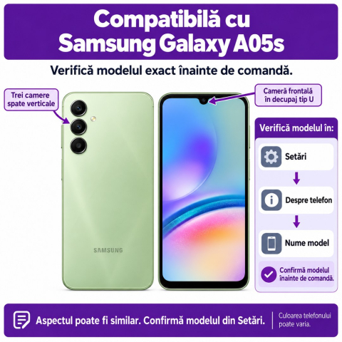 Set 2 Folii de Sticla Transparente pentru Samsung Galaxy A05s - Full Glue - Kit Montare Inclus - ZetGSM [1]