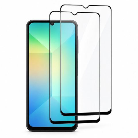 Pachete Promotionale - Set 2 Folii de Sticla Transparente pentru Samsung Galaxy A06 - Full Glue - Kit Montare Inclus - ZetGSM