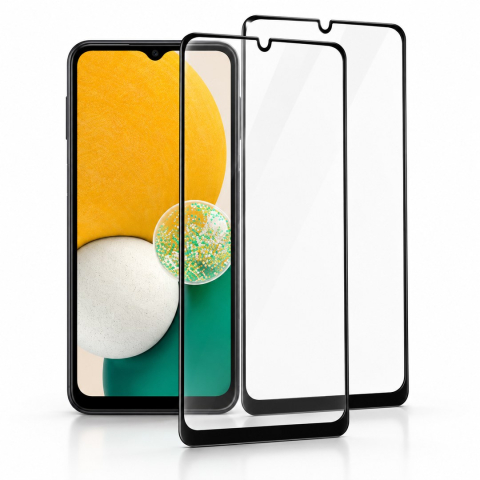 Folii Samsung - Set 2 Folii de Sticla Transparente pentru Samsung Galaxy A13 5G - Full Glue - Kit Montare Inclus