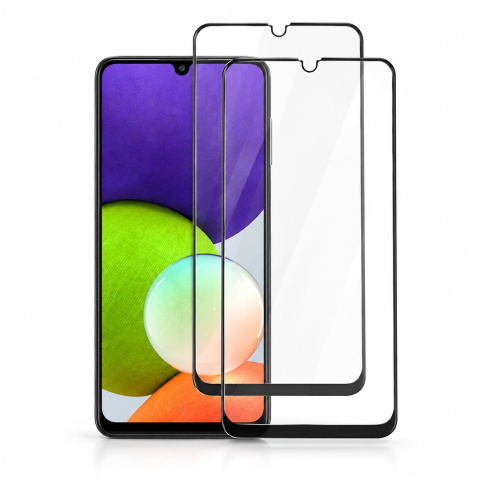 Pachete Promotionale - Set 2 Folii de Sticla Transparente pentru Samsung Galaxy A22 4G - Full Glue - Kit Montare Inclus - ZetGSM