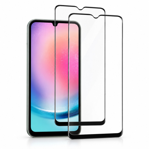 Set 2 Folii de Sticla Transparente pentru Samsung Galaxy A24 4G - Full Glue - Kit Montare Inclus [0]