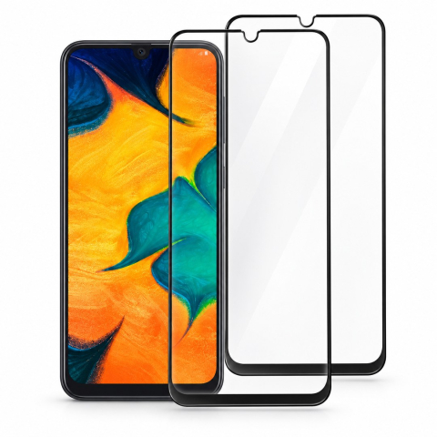 Set 2 Folii de Sticla Transparente pentru Samsung Galaxy A30 - Full Glue - Kit Montare Inclus - ZetGSM [0]
