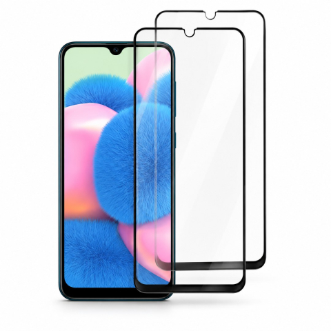 Set 2 Folii de Sticla Transparente pentru Samsung Galaxy A30s - Full Glue - Kit Montare Inclus - ZetGSM [0]