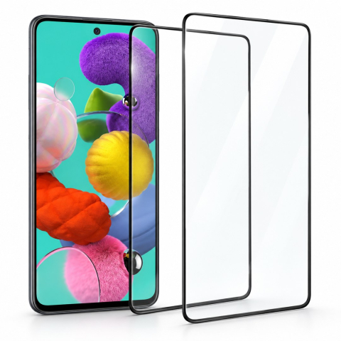 Set 2 Folii de Sticla Transparente pentru Samsung Galaxy A51 4G - Full Glue - Kit Montare Inclus [0]