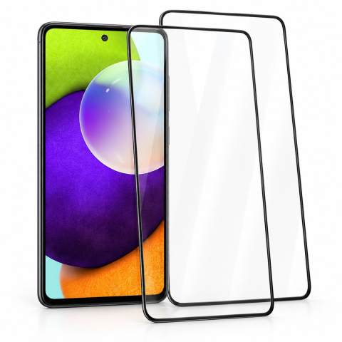 Set 2 Folii de Sticla Transparente pentru Samsung Galaxy A52 4G - Full Glue - Kit Montare Inclus [0]