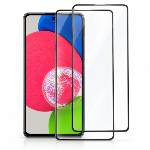 Set 2 Folii de Sticla Transparente pentru Samsung Galaxy A52s 5G - Full Glue - Kit Montare Inclus [0]