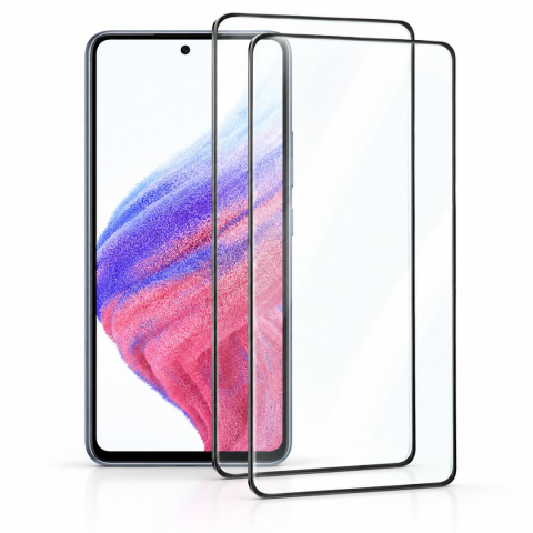 Set 2 Folii de Sticla Transparente pentru Samsung Galaxy A53 5G - Full Glue - Kit Montare Inclus [0]