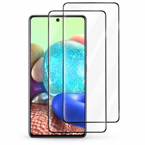 Set 2 Folii de Sticla Transparente pentru Samsung Galaxy A71 5G - Full Glue - Kit Montare Inclus - ZetGSM [0]