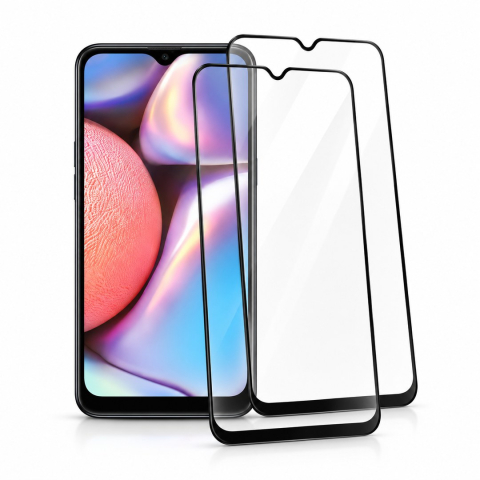 Set 2 Folii de Sticla Transparente Premium pentru Samsung Galaxy A10s - Full Glue - Kit Montare Inclus [0]