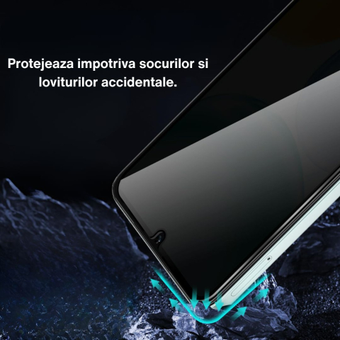 Set 2 Folii securizate Privacy pentru Honor X5c Plus cu Kit Montare Inclus pentru Aplicare Rapida si Usoara [1]