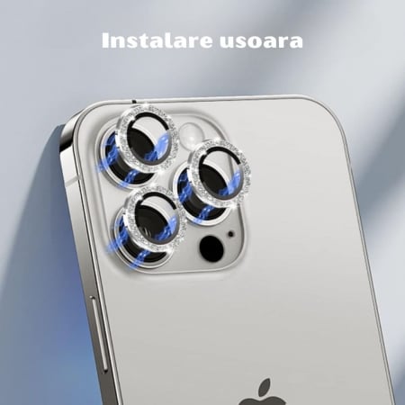 Set protectii camere Elegance pentru Iphone 14 PRO - Silver [3]