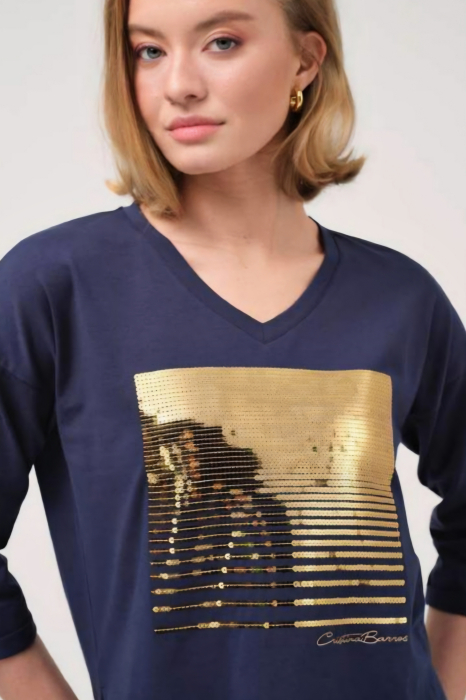 Bluza 316 blue paiete Cristina Barros [2]