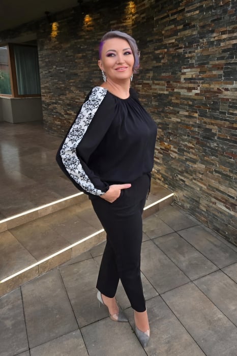 Bluza 412 voal negru/alb Anesia [2]