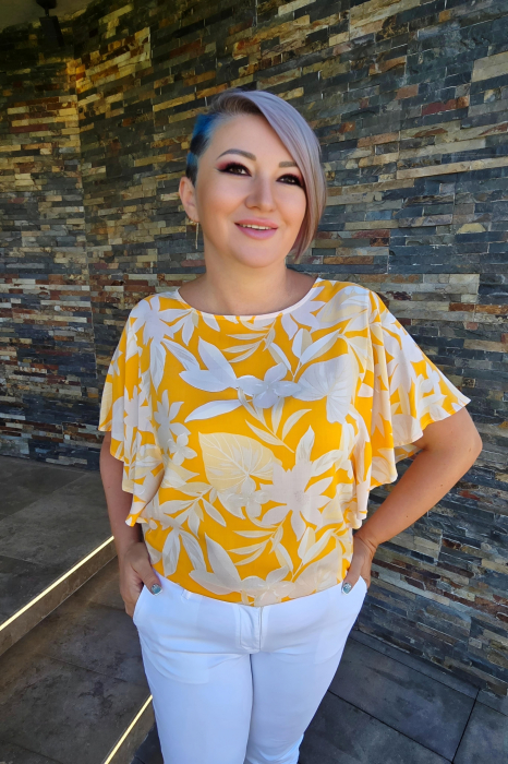 Bluza 413 flori orange Anesia [2]