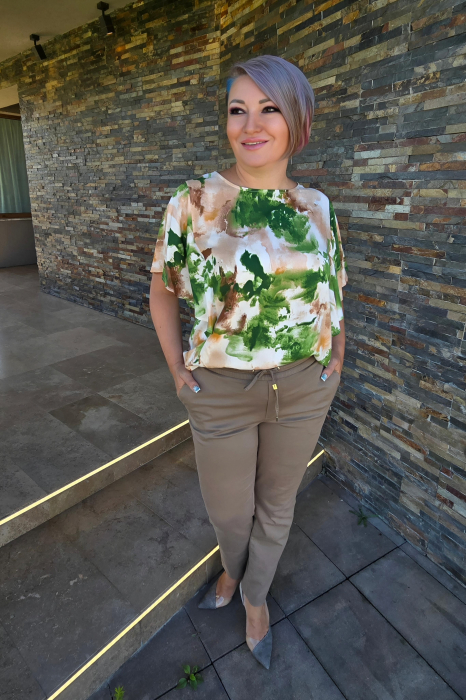 Bluza 413 imprimeu verde Anesia [3]