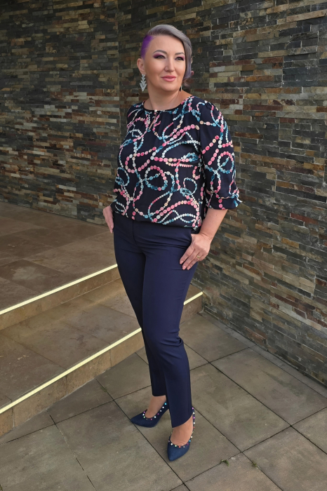 Bluza 415 vascoza bleumarine Anesia [6]