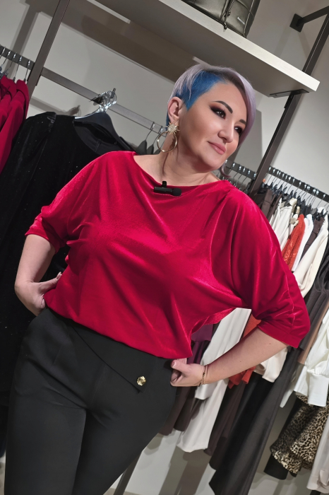 Bluza 418 rosie catifea Anesia [2]