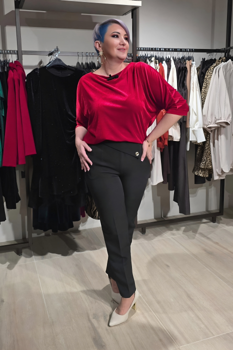 Bluza 418 rosie catifea Anesia [3]